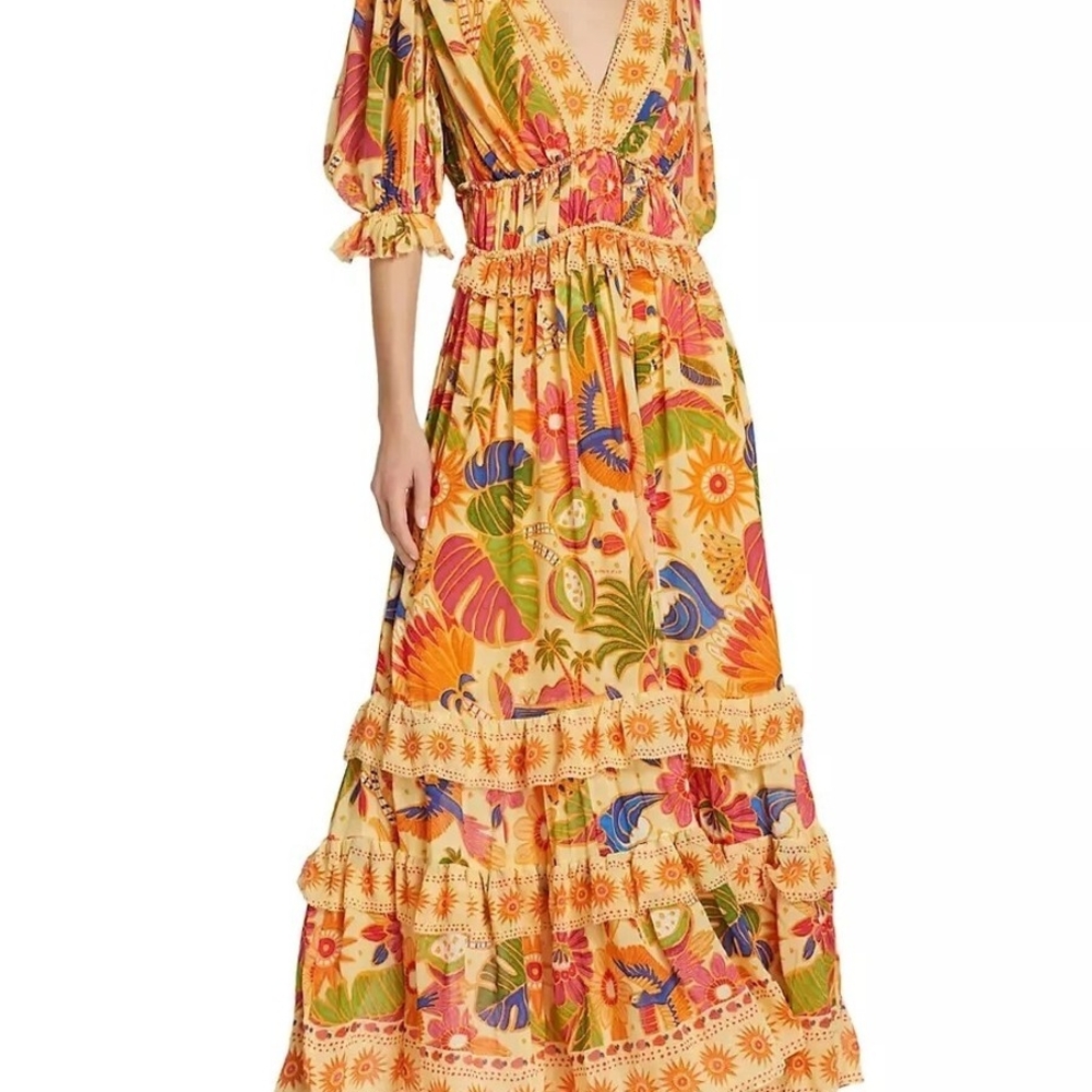 FARM Rio Vibrant Floral Maxi Dress